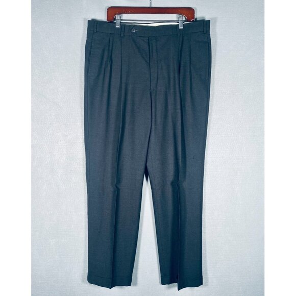 Brooks Brothers Suit Mens 48L Gray Wool 2 Piece Blazer Jacket Pants 38x30 - Picture 13 of 16